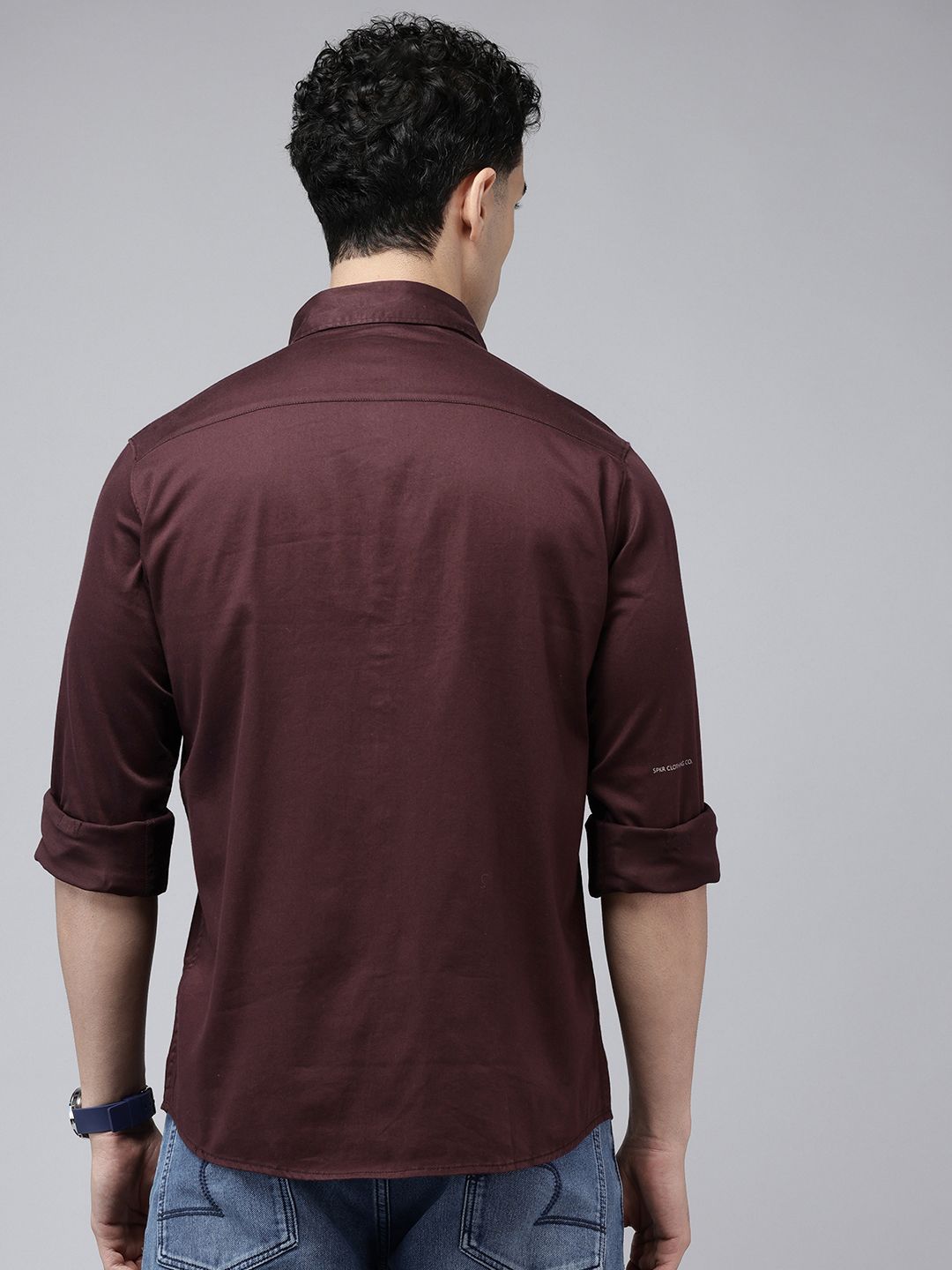 SPYKAR Pure Cotton Slim Fit Opaque Casual Shirt