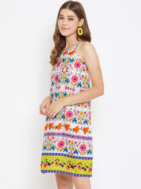 Berrylush Women Multicoloured Printed Sheath Dress