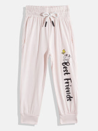 Happy Faces Girls Pure Cotton Snoopy Printed T-shirt with Joggers