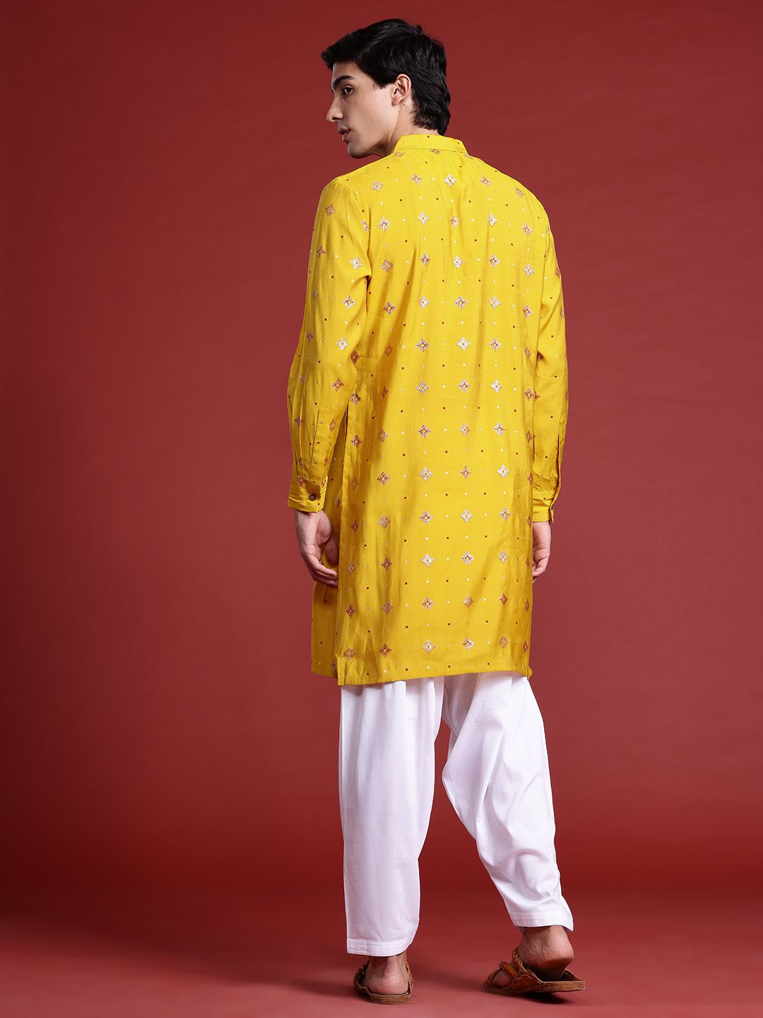 Anouk Men Ethnic Motifs Printed Regular Kurta with Salwar