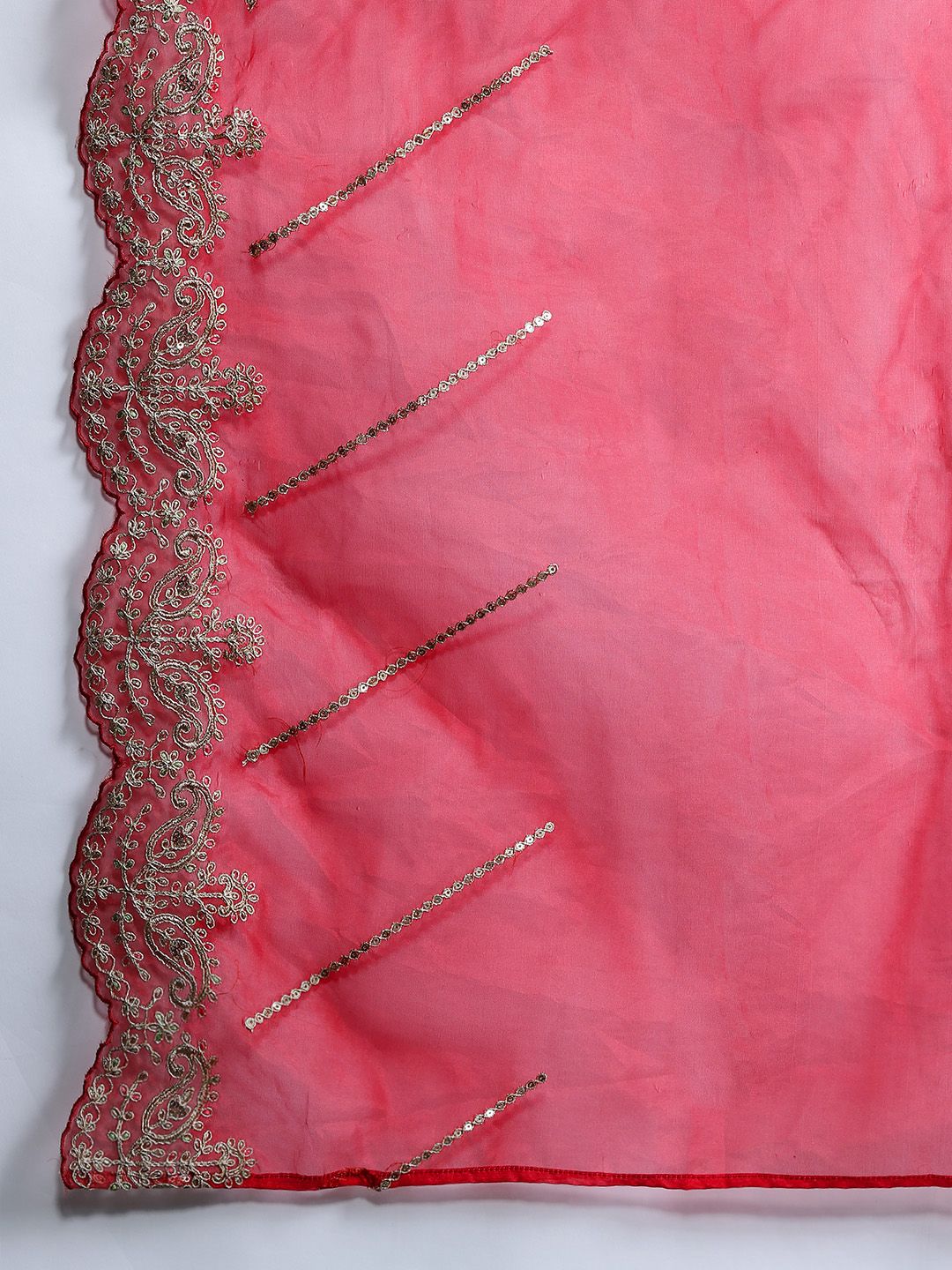 Indo Era Ethnic Motifs Embroidered Sequinned Liva Kurta With Trousers & Dupatta