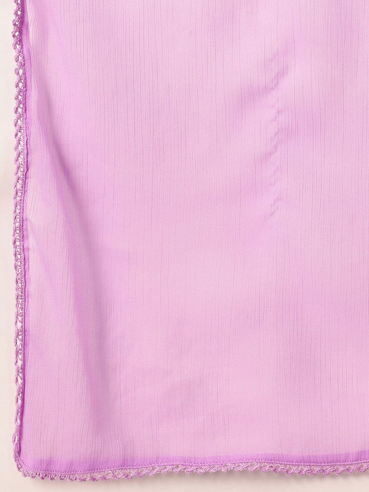 House of Pataudi Chikankari Embroidered Angrakha Jashn Kurta with Trousers & Dupatta