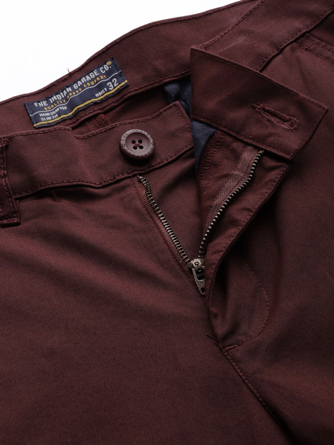 The Indian Garage Co Men Slim Fit Solid Cargos Joggers