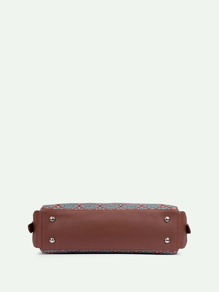 ZOUK Kolkata Nouveau Ethnic Motifs Printed Shopper Handheld Bag