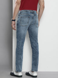 The Indian Garage Co Men Blue Slim Fit Light Fade Stretchable Jeans