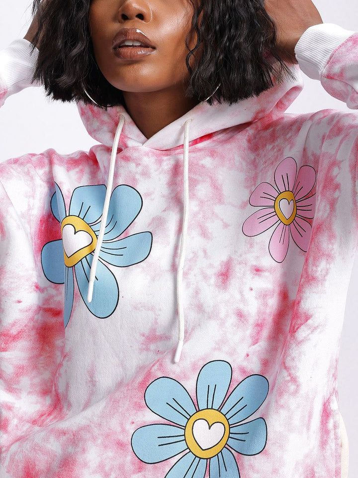 DressBerry Dye Delight Tie-Dye Hooded Sweatshirt