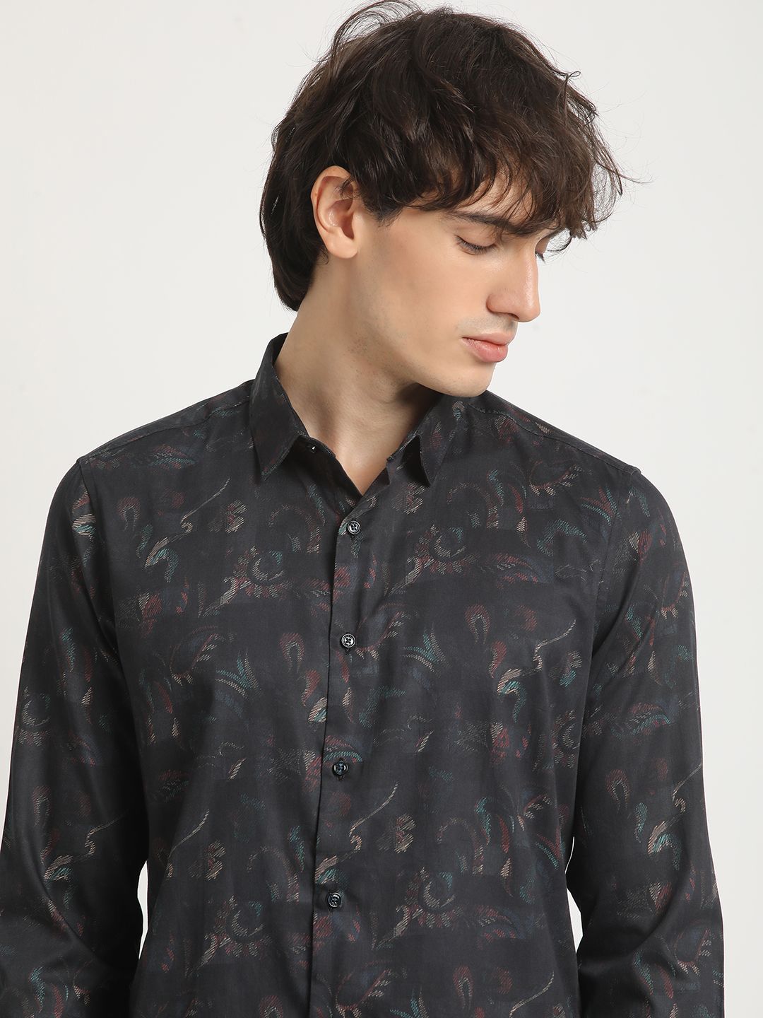 THE BEAR HOUSE Men Pure Cotton Printed Slim Fit Casual Shirt