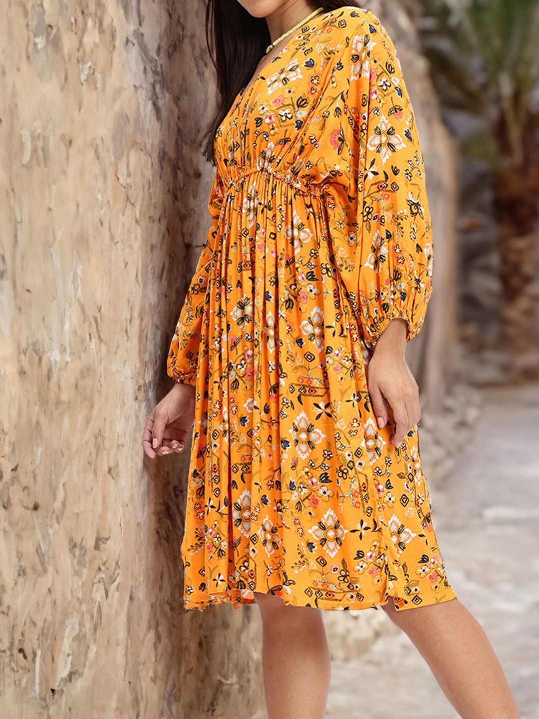 DressBerry Nipped & Snatched Flowy Garden Romance A-Line Dress
