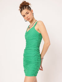 DressBerry Dobby Dream Ruched Mini Bodycon Dress