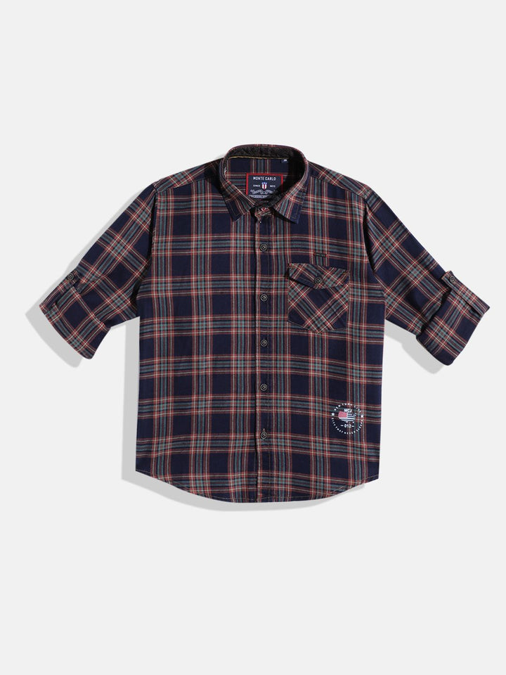 Monte Carlo Boys Checked Casual Smart Fit Shirt