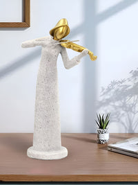 Patung Alat Muzik Emas Batu Pasir Cortina untuk Hiasan Rumah