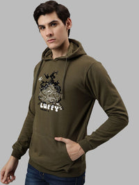 ADRO Men Printed Hooded Pullover Sweatshirt