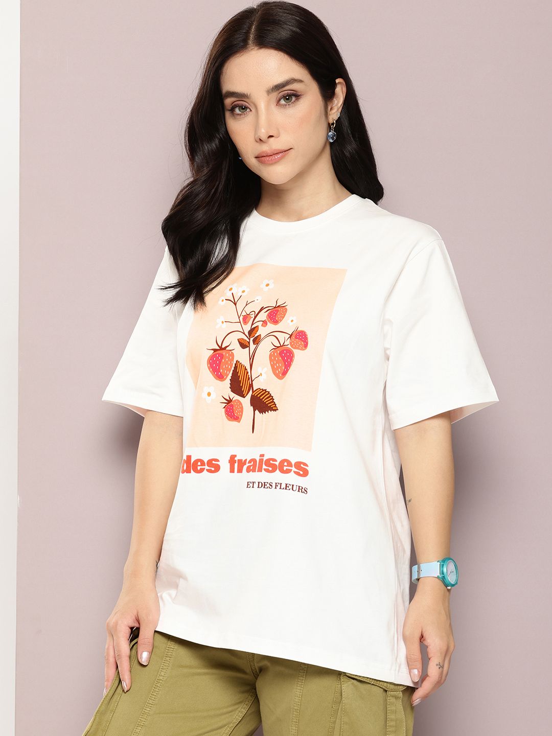 DILLINGER Printed Oversized Pure Cotton T-shirt