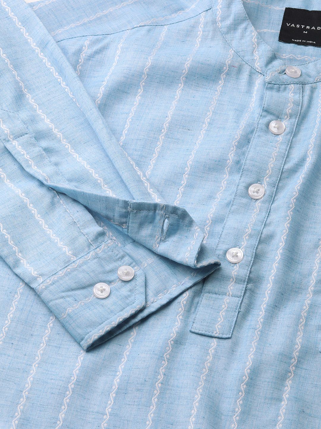 VASTRADO Band Collar Short Straight Kurta