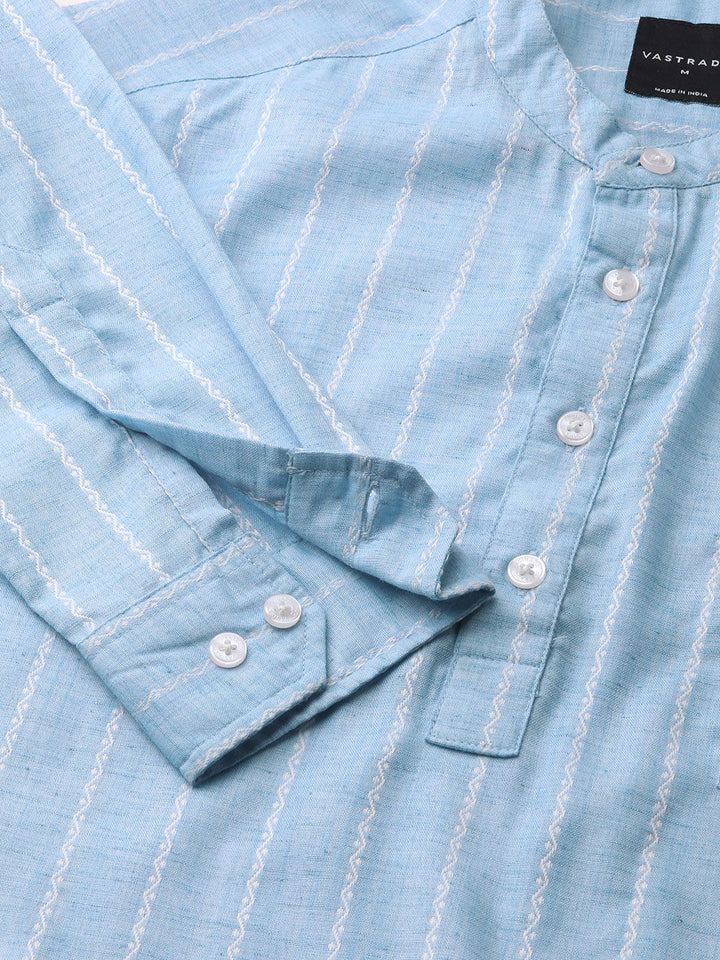 VASTRADO Band Collar Short Straight Kurta