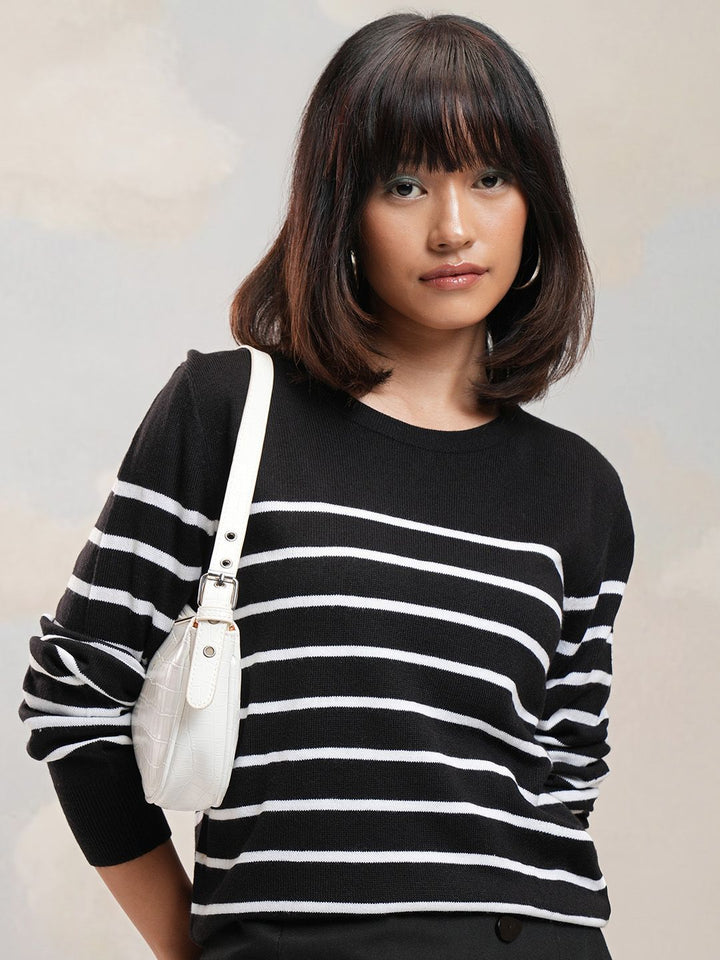 Tokyo Talkies Women Striped Pullover