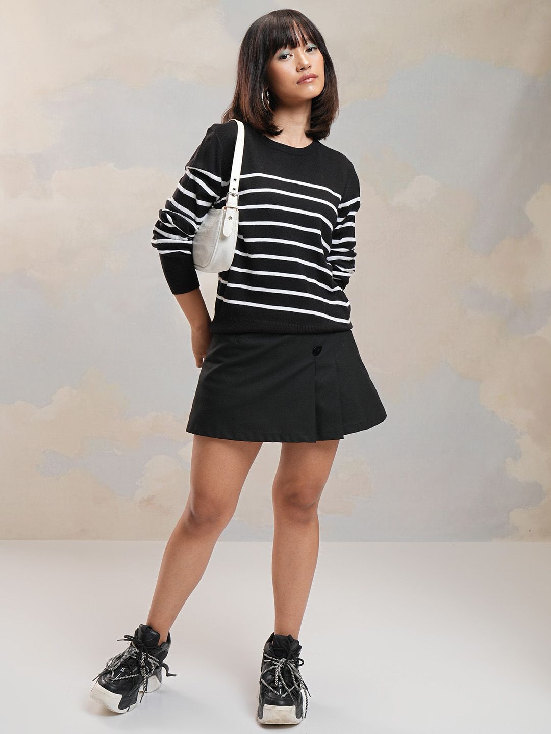 Tokyo Talkies Women Striped Pullover