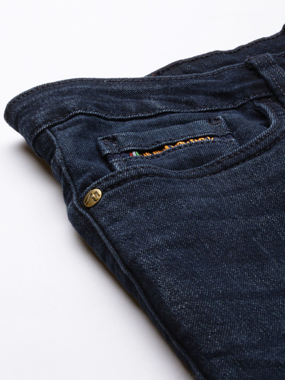 The Indian Garage Co Men Relaxed Fit Low Distress Light Fade Stretchable Jeans