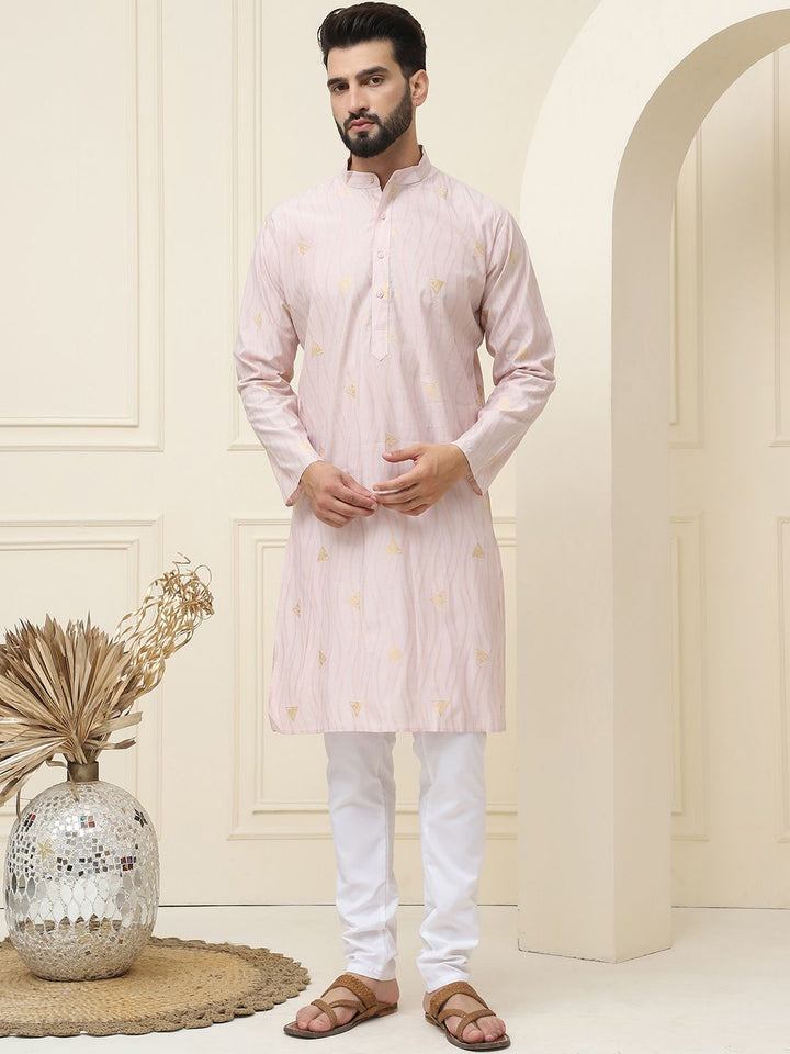 SOJANYA Kolar Band Motif Etnik Bercetak Kurta