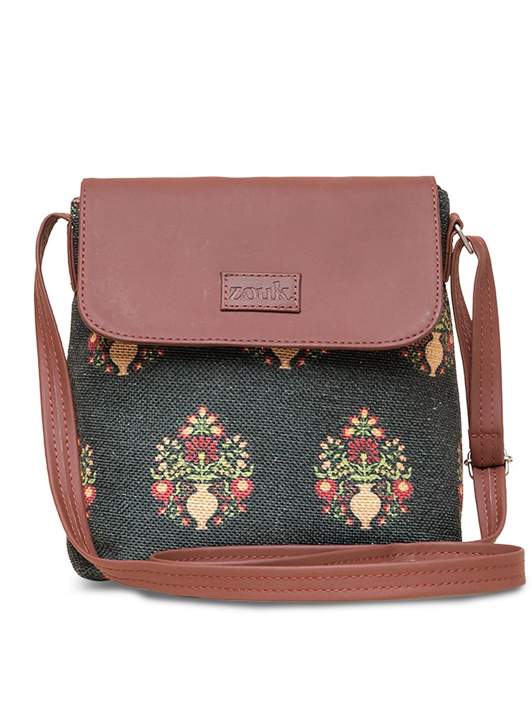 ZOUK Ethnic Motifs Printed Swagger Sling Bag