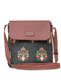ZOUK Ethnic Motifs Printed Swagger Sling Bag