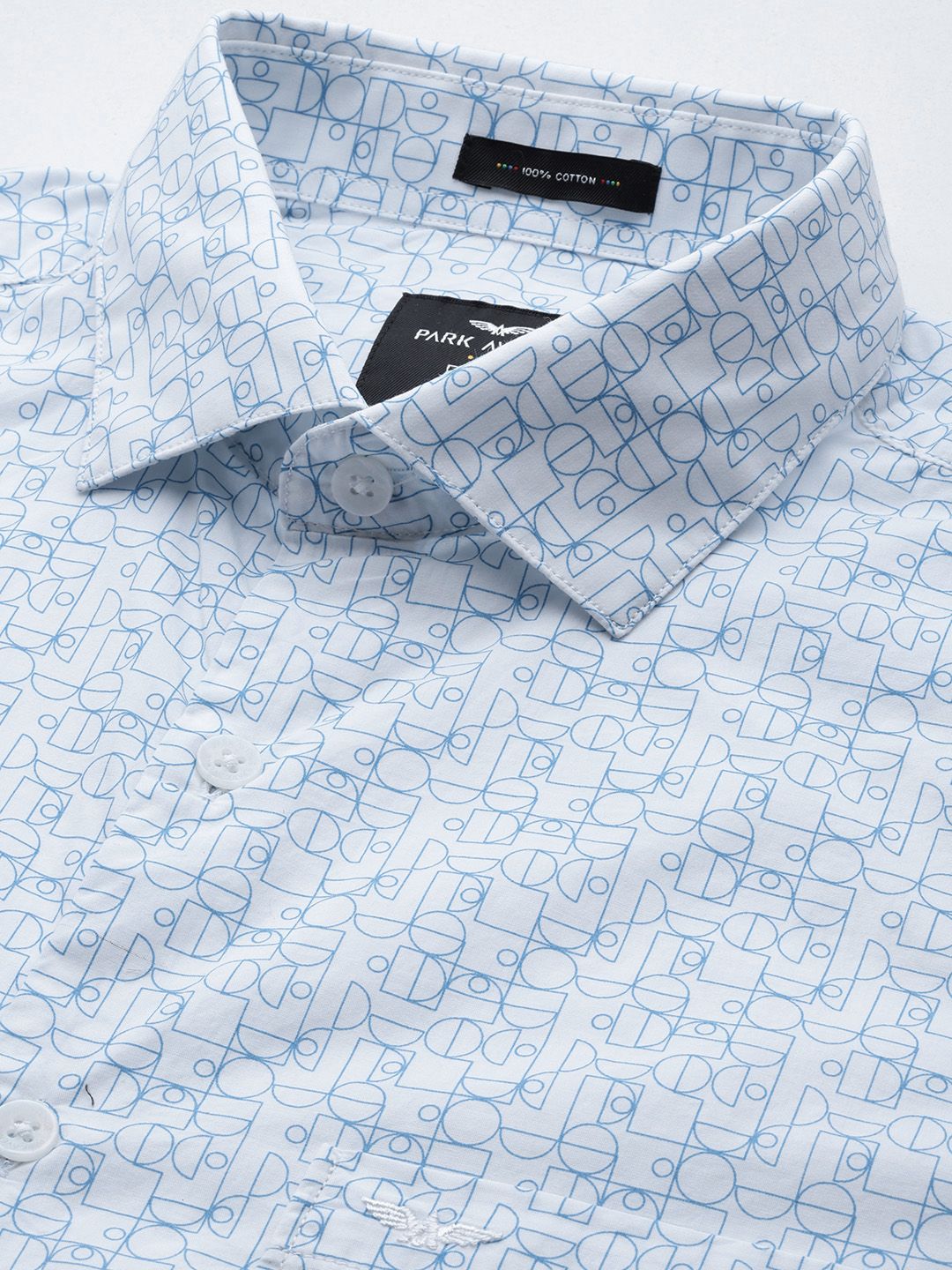 Park Avenue Slim Fit Printed Pure Cotton Formal Shirt