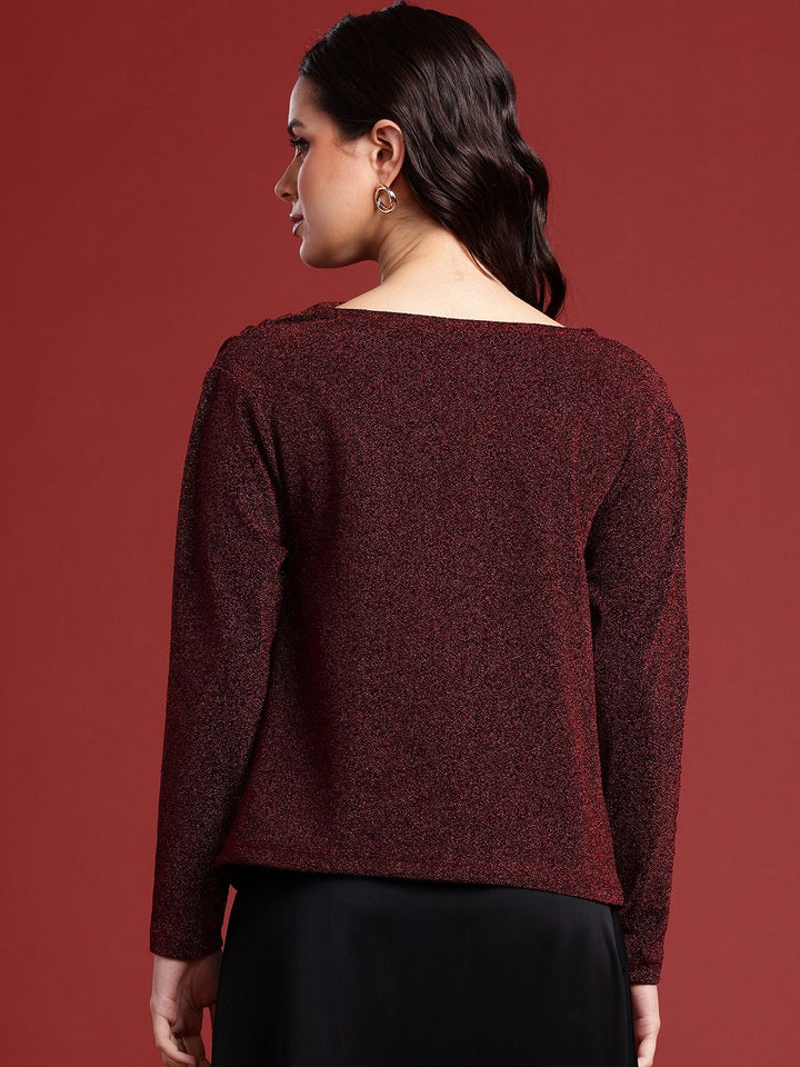 all about you Embellished Cowl Neck Top