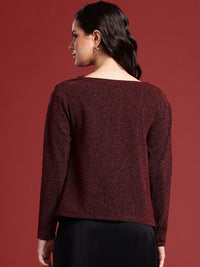 all about you Embellished Cowl Neck Top