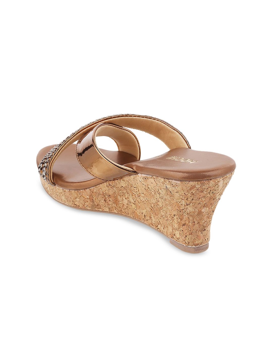 Mochi Gold-Toned Wedge Sandals