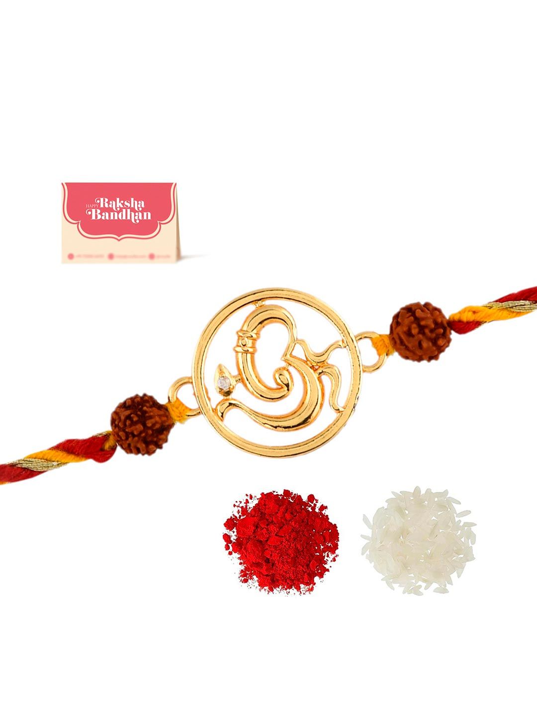 Voylla Om Rudraksha Benang Manik Rakhi