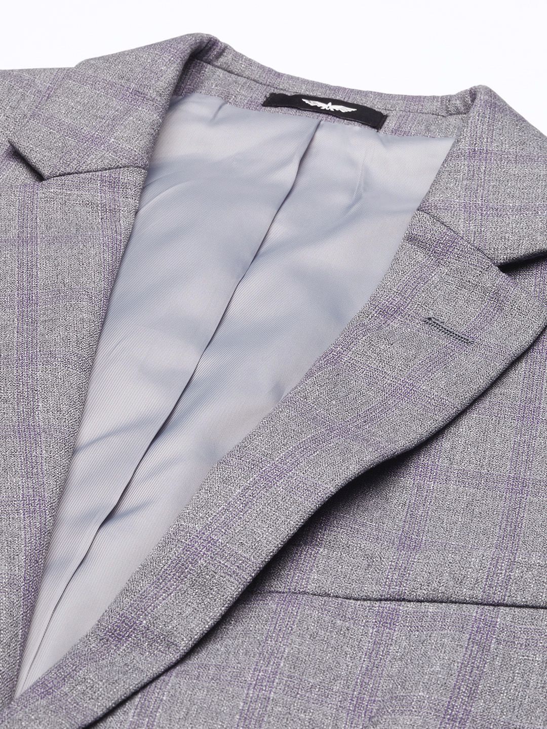 Park Avenue Super Slim Fit Checked Single Breasted Blazer