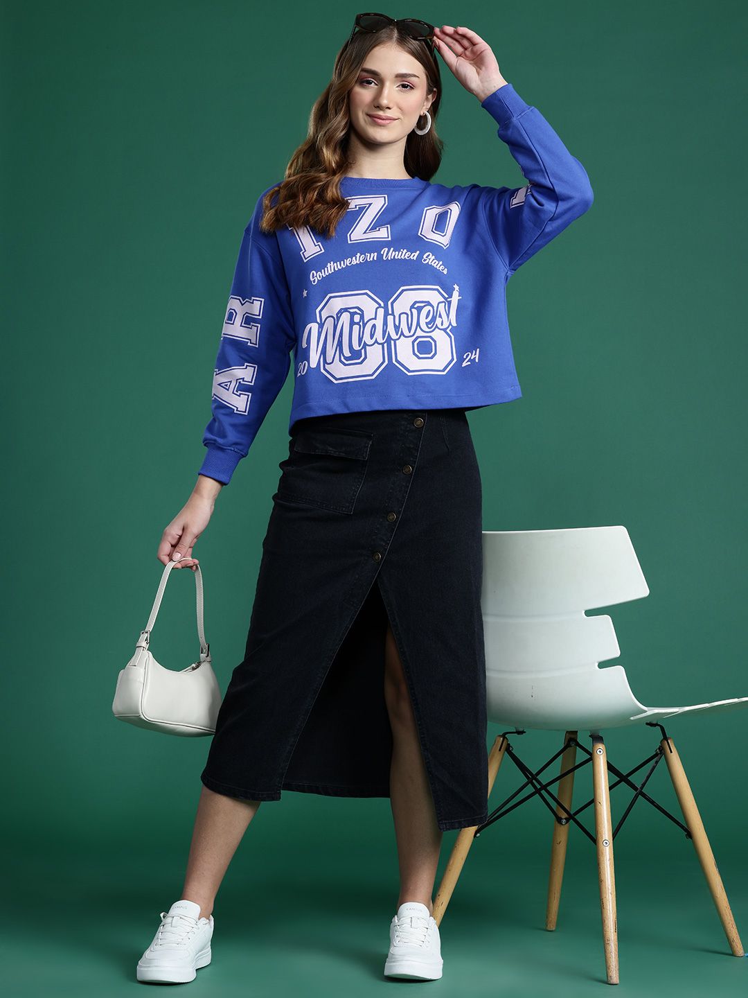 DressBerry Typography Print Sweatshirt