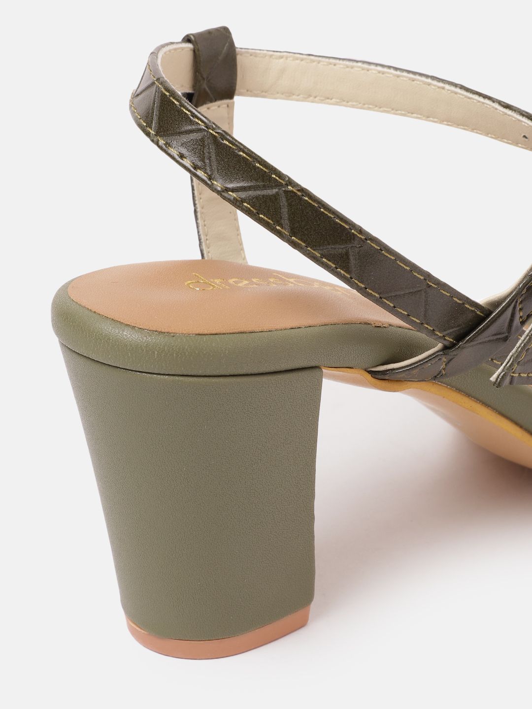 DressBerry Women Geometric Textured Block Heels