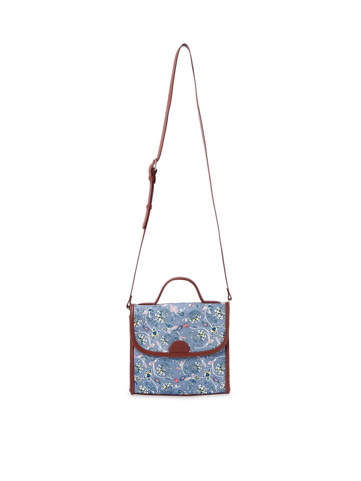 TEAL BY CHUMBAK Floral Printed Satchel