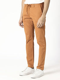 RARE RABBIT Men Rust Orange Slim Fit Trousers