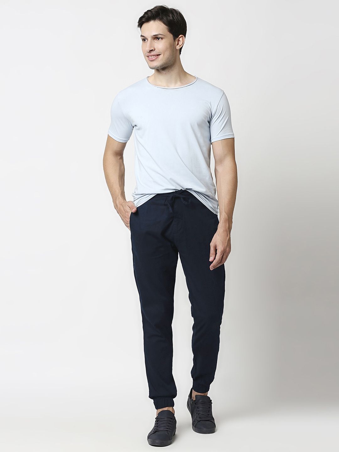 Bewakoof Men Navy Blue Joggers