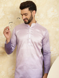 SOJANYA Ombre Dyed Band Collar Straight Kurta with Churidar