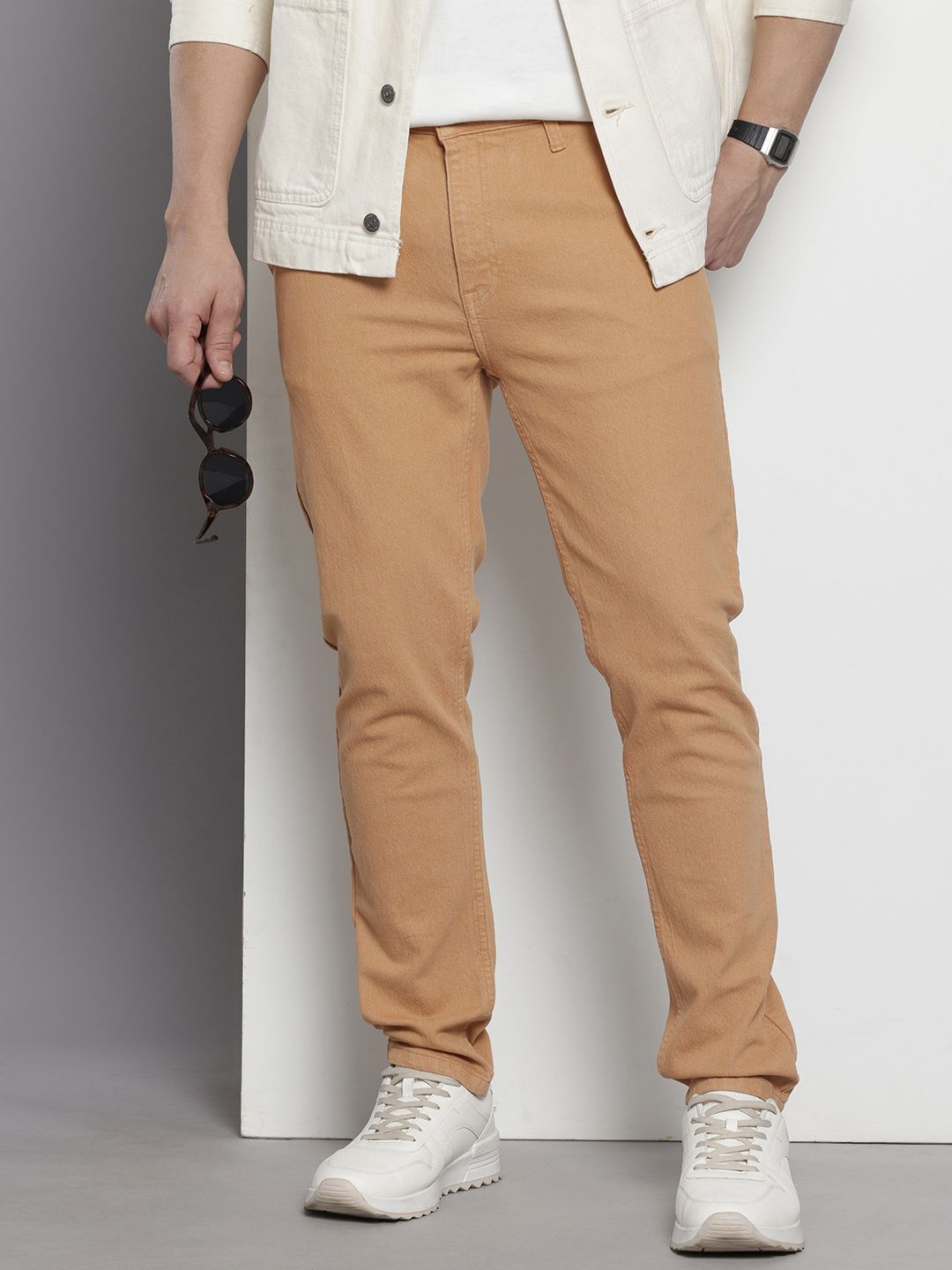 The Indian Garage Co Men Slim Fit Solid Jeans