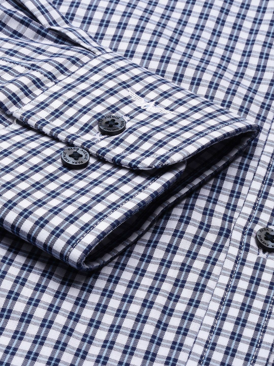 Park Avenue Pure Cotton Slim Fit Checked Formal Shirt