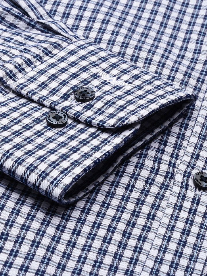 Park Avenue Pure Cotton Slim Fit Checked Formal Shirt