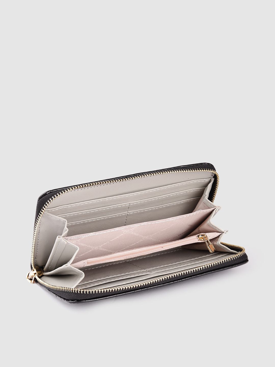 Lino Perros Women Croc Textured Zip Around Wallet