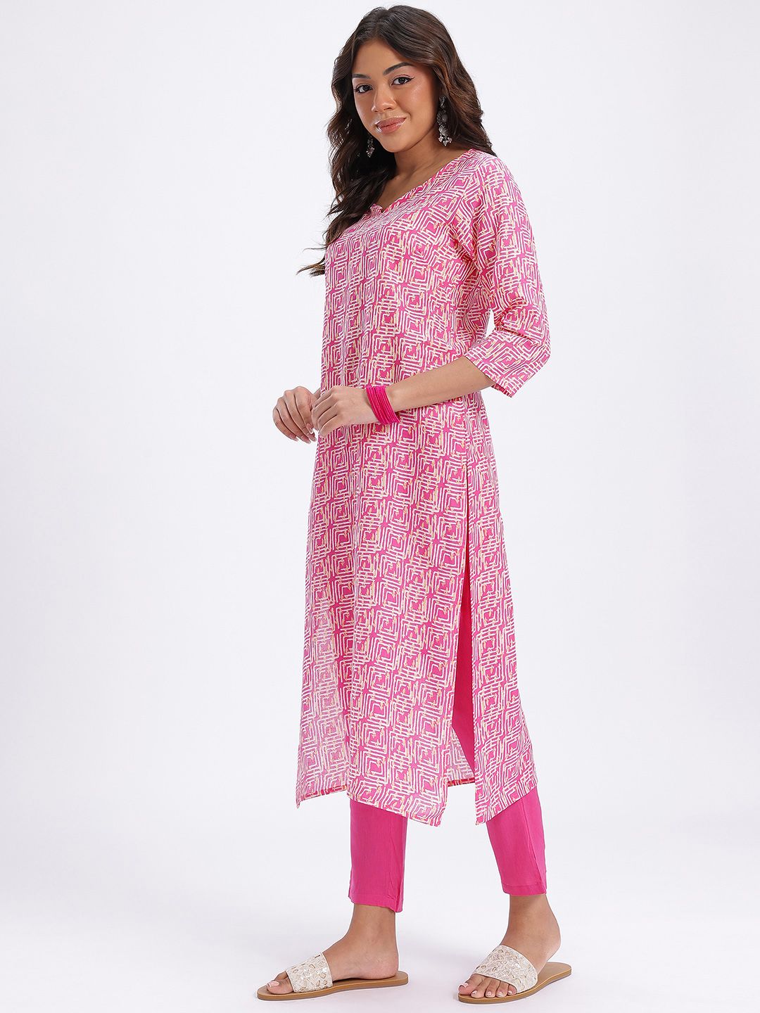 Anouk Pure Cotton Printed Kurta with Trousers & Dupatta