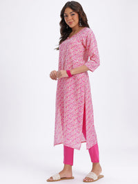 Anouk Pure Cotton Printed Kurta with Trousers & Dupatta