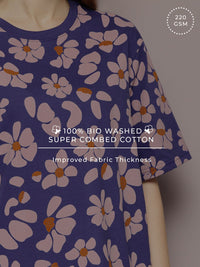 DILLINGER Women Floral Printed Oversized T-shirt