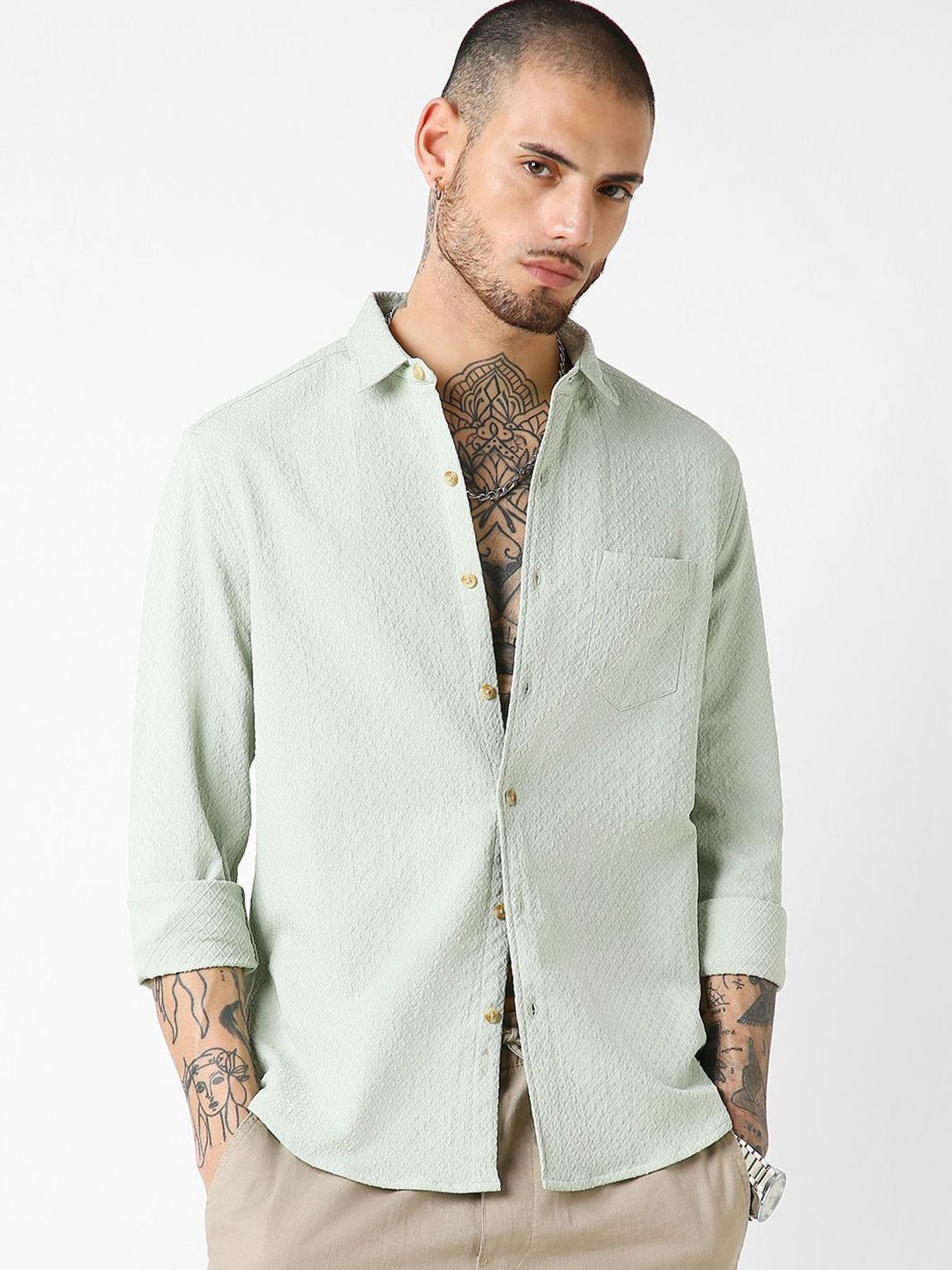 VASTRADO Men Classic Slim Fit Casual Shirt