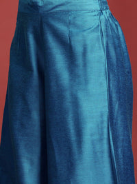 Anouk Tyohar Collection Paisley Print Pleated Kurti with Palazzos & Dupatta