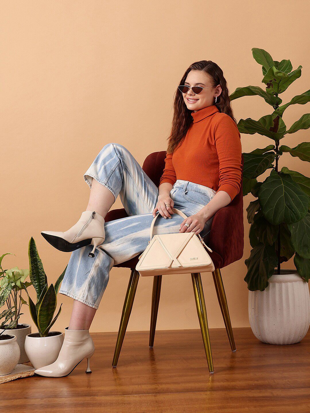 STREET 9 Turtle Neck Pure Cotton Fitted Top