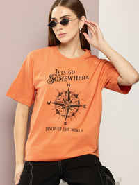 DILLINGER Women Graphic Printed Oversized T-shirt