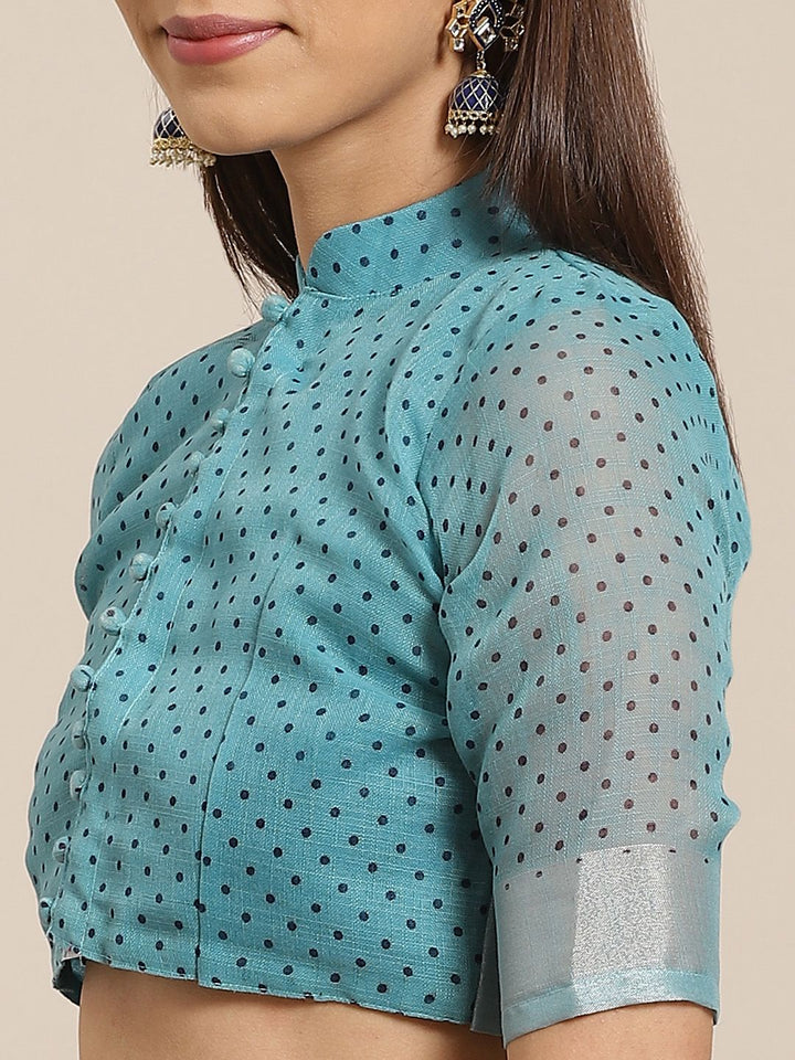 Saree mall Blue & Pink Printed Saree