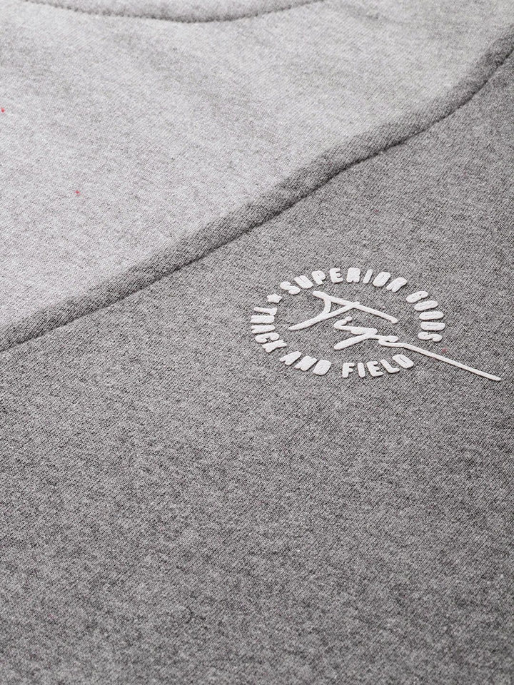 The Indian Garage Co Men Grey Colourblocked Sweatshirt